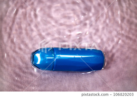 Skin care UV floating in water 106820203
