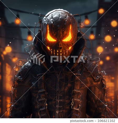 Scary Cyberpunk Horror Halloween Monster Scary Cyberpunk Horror Halloween Monster 106821102
