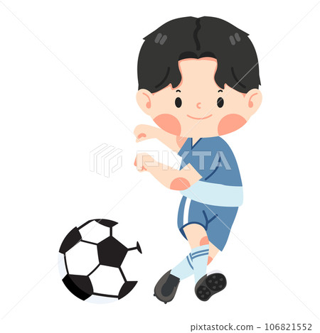 Kid child boy playing football 106821552