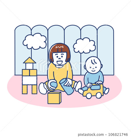 Children playing in the kids room 106821746