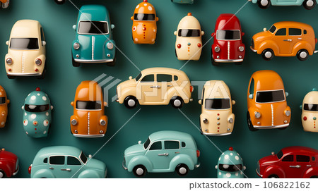Beautiful different Christmas tree toys, new year decoration, copy space, postcard 106822162