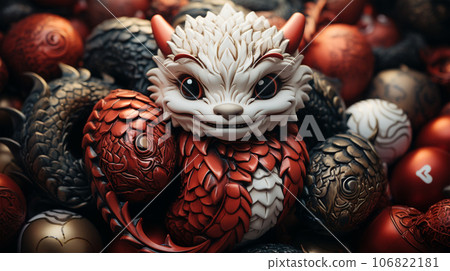 Beautiful different Christmas tree toys, new year decoration, copy space, postcard Beautiful different Christmas tree toys, new year decoration, copy space, postcard 106822181