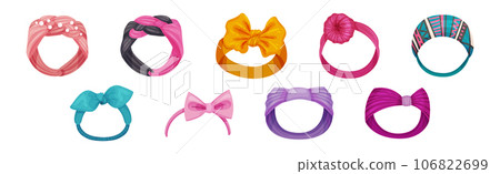 Female Headband as Hair or Head Accessory Vector Set Female Headband as Hair or Head Accessory Vector Set 106822699