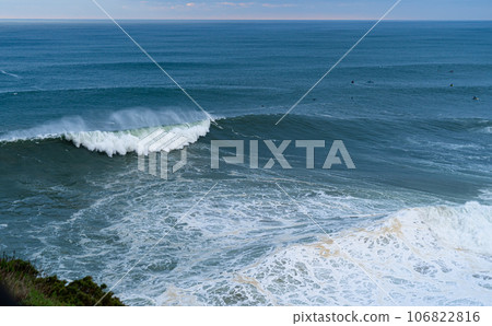 swell at North beach, Nazare, Portugal swell at North beach, Nazare, Portugal 106822816