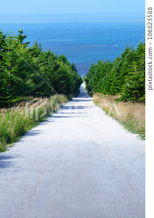 Wakkanai City, Hokkaido, Soya Hills White Road, August Wakkanai City, Hokkaido, Soya Hills White Road, August 106823588