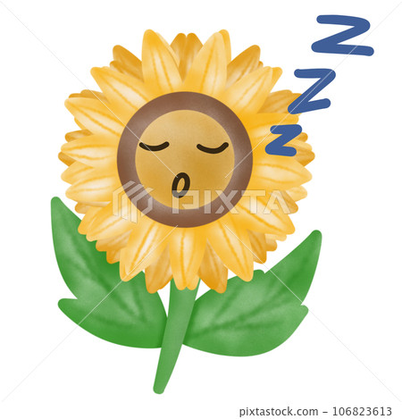 sunflower with leaves sunflower with leaves 106823613