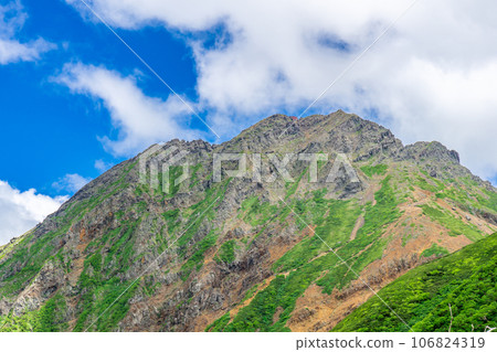 Yatsugatake mountain climbing in Nagano Prefecture in summer - summit of Mt. Akadake 106824319