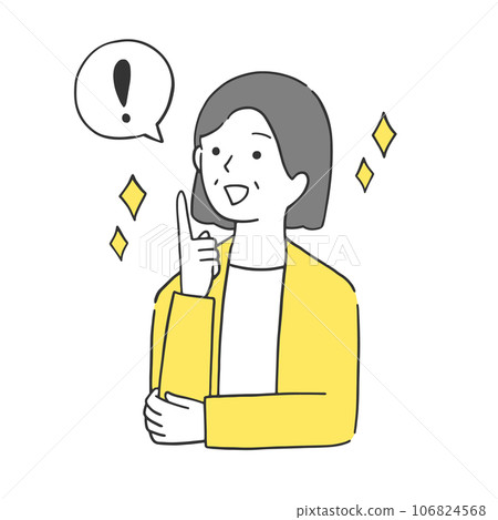 一位想出一個主意的老婦人的插圖 一位想出一個主意的老婦人的插圖 106824568