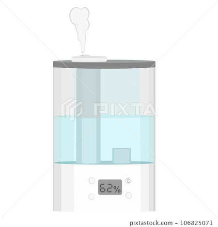 Illustration of a humidifier blowing out water vapor 106825071