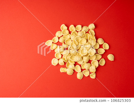 Raw Orecchiette Pasta, Homemade Dry Macaroni, Italian Recchietedde 106825303