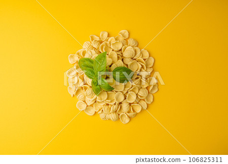 Raw Orecchiette Pasta, Homemade Dry Macaroni, Italian Recchietedde 106825311