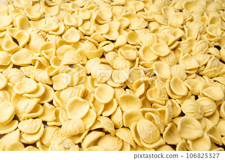 Raw Orecchiette Pasta, Homemade Dry Macaroni, Italian Recchietedde 106825327