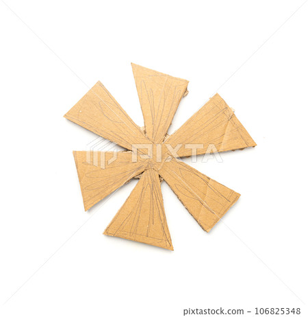 Cardboard Snowflake, Christmas Snow Flakes Made of Carton Piece, Ripped Kraft Paper Flower Cardboard Snowflake, Christmas Snow Flakes Made of Carton Piece, Ripped Kraft Paper Flower 106825348