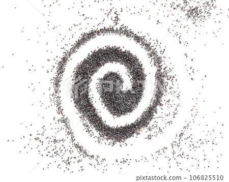 Poppy Seed, Blue Poppyseed Pile, Small Culinary Grains, Tiny Seeds, Oilseed Sprinkles 106825510