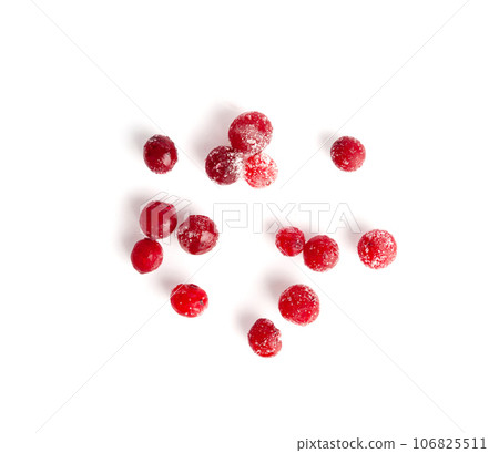 Frozen Lingonberry, Iced Cowberry, Snow Cranberry, Red Viburnum Berries, Frozen Lingonberry Frozen Lingonberry, Iced Cowberry, Snow Cranberry, Red Viburnum Berries, Frozen Lingonberry 106825511