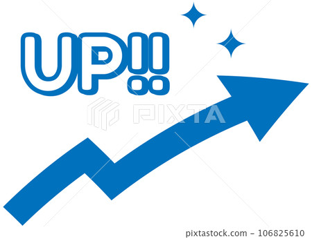 rising arrow blue rising arrow blue 106825610