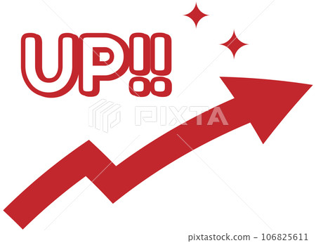 rising arrow red 106825611