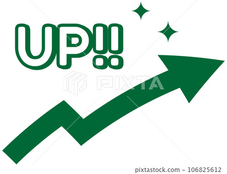 rising arrow green 106825612