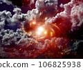 galaxy in a free space. 3D rendering 106825938