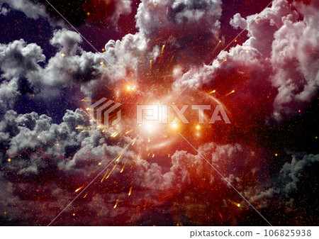 galaxy in a free space. 3D rendering galaxy in a free space. 3D rendering 106825938