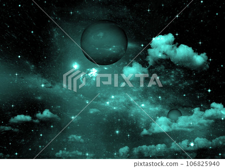 galaxy in a free space. 3D rendering galaxy in a free space. 3D rendering 106825940