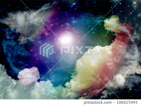 galaxy in a free space. 3D rendering 106825945
