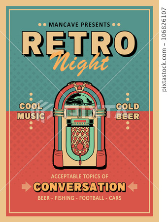 Mancave Presents - Retro Night - Vintage Style Poster Art Mancave Presents - Retro Night - Vintage Style Poster Art 106826107