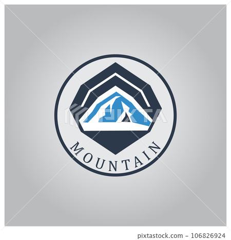 vector illustration of a mountain logo 106826924