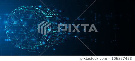 Technology abstract futuristic background for internet business. Big data concept. Technology abstract futuristic background for internet business. Big data concept. 106827458