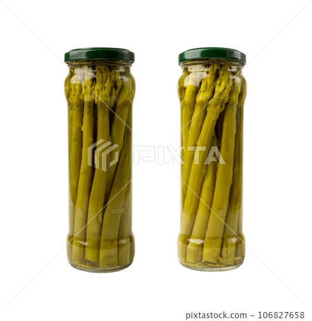 Pickled Asparagus, Bunch of Raw Marinated Garden, Green Spring Salted Vegetables 106827658