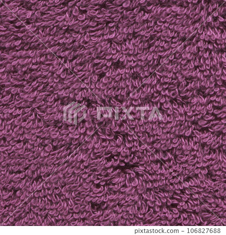 Violet fibers towel texture. Violet  bath towel background. 106827688