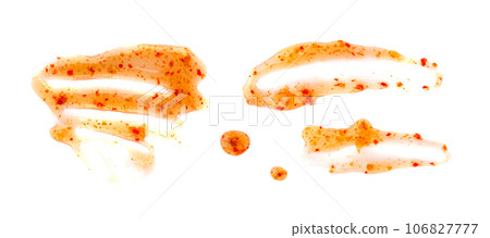 Sweet Chili Sauce, Red Asian Dip, Hot Thai Sauce with Spices and Sugar, Sweet Chinese Chili Sauce 106827777