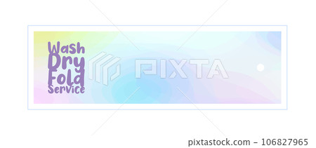 Wash dry fold service label, laundry company, sticker, tag design, business 106827965
