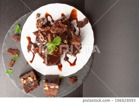 Nut Brownie, Homemade German Chocolate Cake, Chocolate Peanuts Cake, Brownie Square Piece 106828093