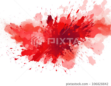 Red powder splash isolated 106828842