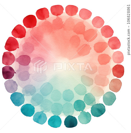Colorful watercolor circle background Colorful watercolor circle background 106828861