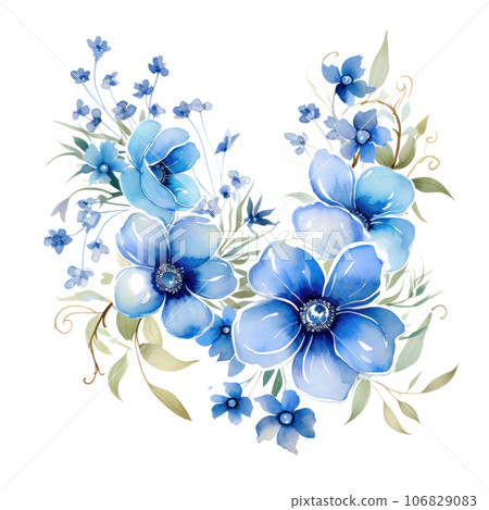 □Blue flower□Juliane Marie□額装３４×２８◇陶板画◇ Vase with Flowers. Blue | Lladró® Canada