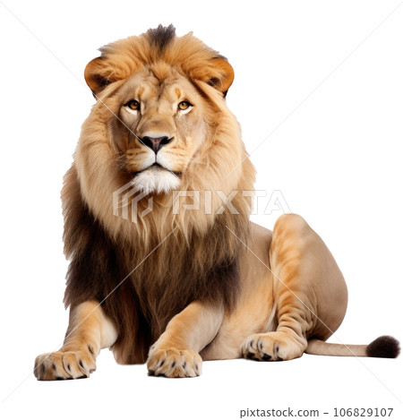 Beautiful lion isolated. 106829107