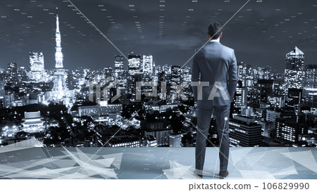 Successful business leader in digital world, DX cyber security, internet safety image Successful business leader in digital world, DX cyber security, internet safety image 106829990