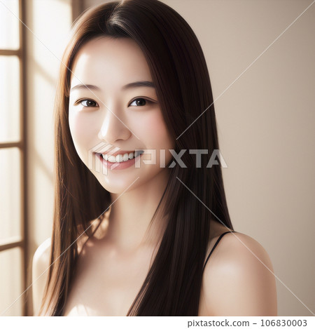 I drew a young lovely woman standing by the window using generated technology. I drew a young lovely woman standing by the window using generated technology. 106830003