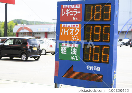加油站的價格顯示 加油站的價格顯示 106830433