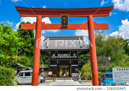 京都市右京區梅宮大社鳥居和塔門 京都市右京區梅宮大社鳥居和塔門 106830965
