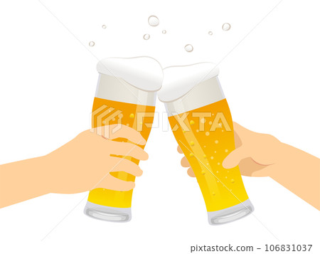 一杯啤酒敬酒的插圖 106831037