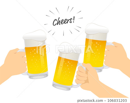 插圖與啤酒吐司 106831203