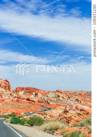 Road to Red Rock Canyon in Nevada State Road to Red Rock Canyon in Nevada State 106831280