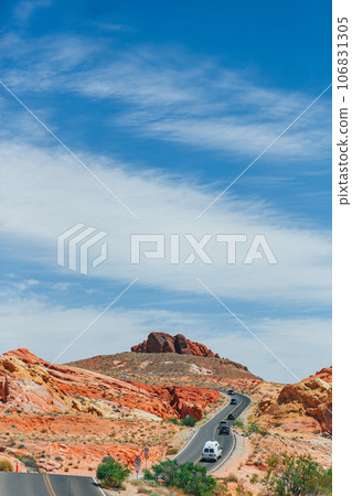 Road to Red Rock Canyon in Nevada State Road to Red Rock Canyon in Nevada State 106831305