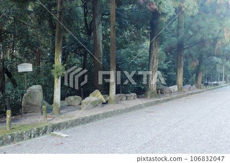 京都伏見城的石牆被認為使用了石材 京都伏見城的石牆被認為使用了石材 106832047