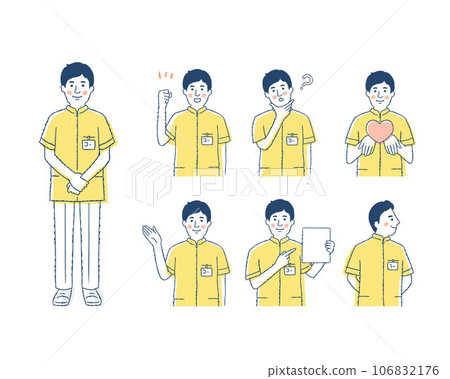 Facial expression of a male medical worker_i-F Variation set 106832176