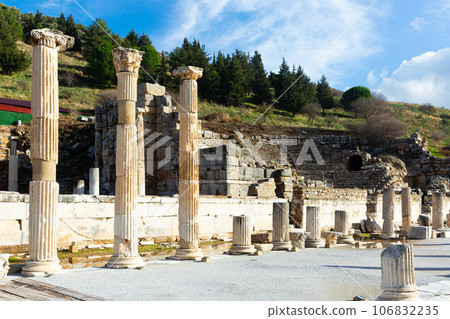 Archaeological ruins of Odeon or Little Theater near the State Agora in Ephesus, Turkey near Selcuk Archaeological ruins of Odeon or Little Theater near the State Agora in Ephesus, Turkey near Selcuk 106832235