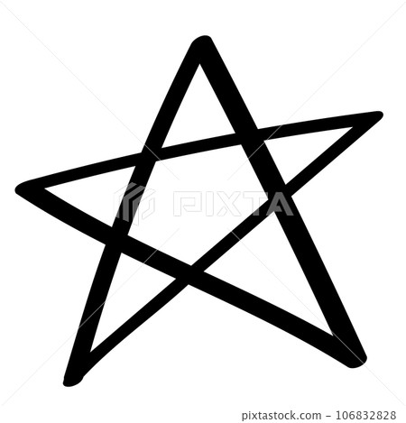 simple hand drawn star black simple hand drawn star black 106832828